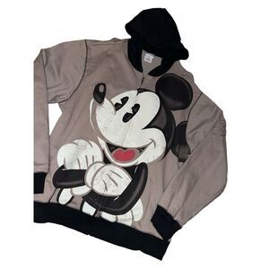 Disney Store 3D‎ Jumbo Mickey Mouse Sz XL Hoodie Full Zip Sweatshirt Unisex